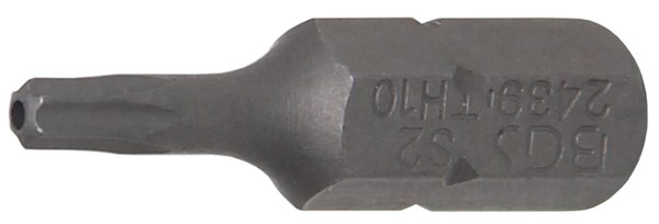 Bit | Länge 25 mm | Antrieb Außensechskant 6,3 mm (1/4") | T-Profil (für Torx) mit Bohrung T10