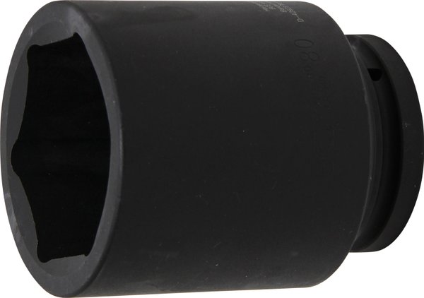 Kraft-Steckschlüssel-Einsatz Sechskant, tief | Antrieb Innenvierkant 25 mm (1") | SW 80 mm