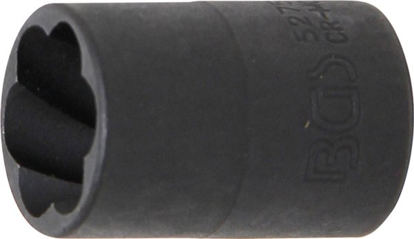 Spiral-Steckschlüssel-Einsatz / Schraubenausdreher | Antrieb Innenvierkant 10 mm (3/8") | SW 15
