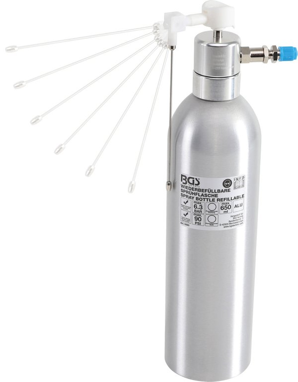 Druckluft-Sprühflasche | Aluminiumausführung | 650 ml